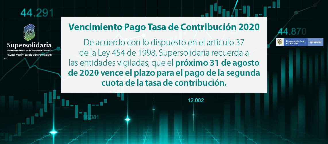 Vencimiento Pago Tasa de Contribución 2020