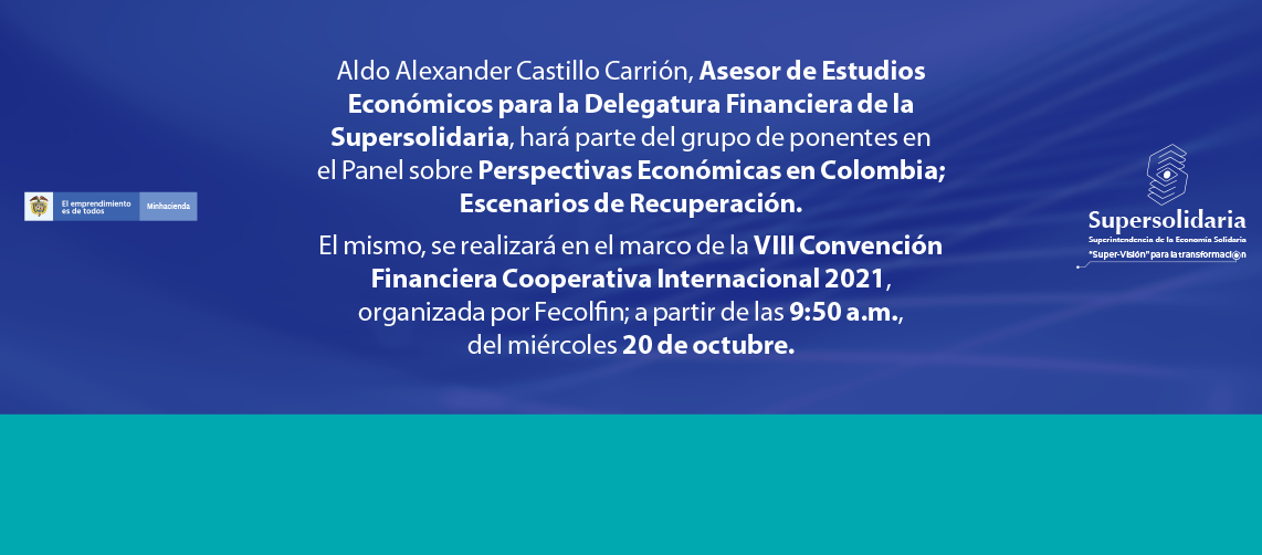 Supersolidaria presente en panel durante VIII Convención Financiera Cooperativa Internacional 2021