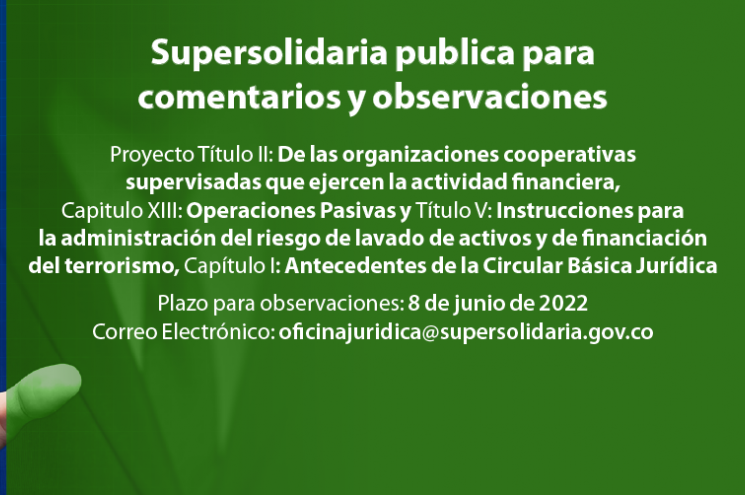 Se publica proyecto modificaciones y adiciones sobre depósitos electrónicos y de bajo monto de la Circular Básica Jurídica Se publica proyecto modificaciones y adiciones sobre depósitos electrónicos y de bajo monto de la Circular Básica Jurídica