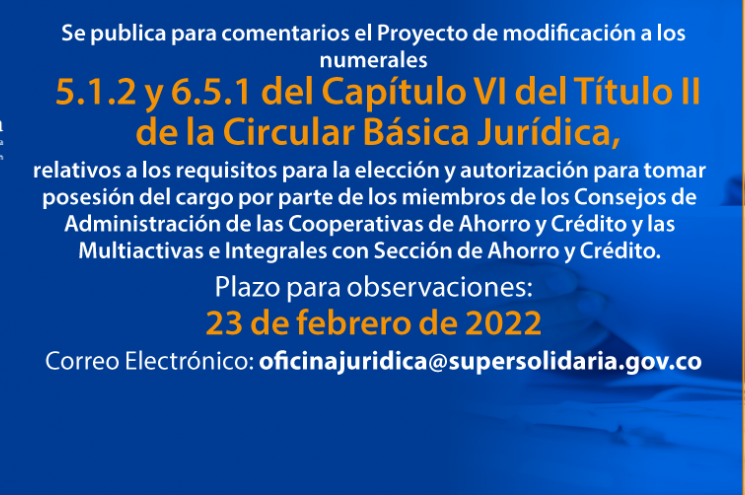 Para comentarios Proyecto Circular Externa requisitos elección y autorización para tomar posesión del cargo por parte de los miembros de los Consejos de Administración. Para comentarios Proyecto Circular Externa requisitos elección y autorización para tomar posesión del cargo por parte de los miembros de los Consejos de Administración.