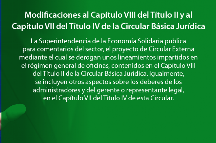 Modificaciones Capítulo VIII - Título II y Capítulo VII - Título IV de la Circular Básica Jurídica Modificaciones Capítulo VIII - Título II y Capítulo VII - Título IV de la Circular Básica Jurídica
