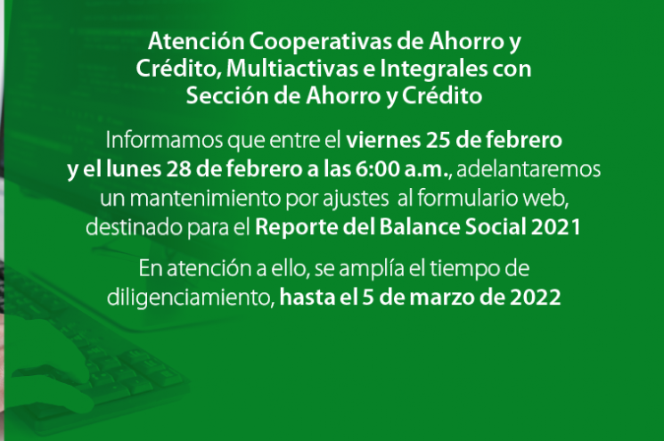 Ventana de Mantenimiento Formulario Web Balance Social 2021 Ventana de Mantenimiento Formulario Web Balance Social 2021