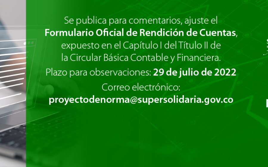 Para comentarios proyecto modificación al Formulario Oficial de Rendición de Cuentas