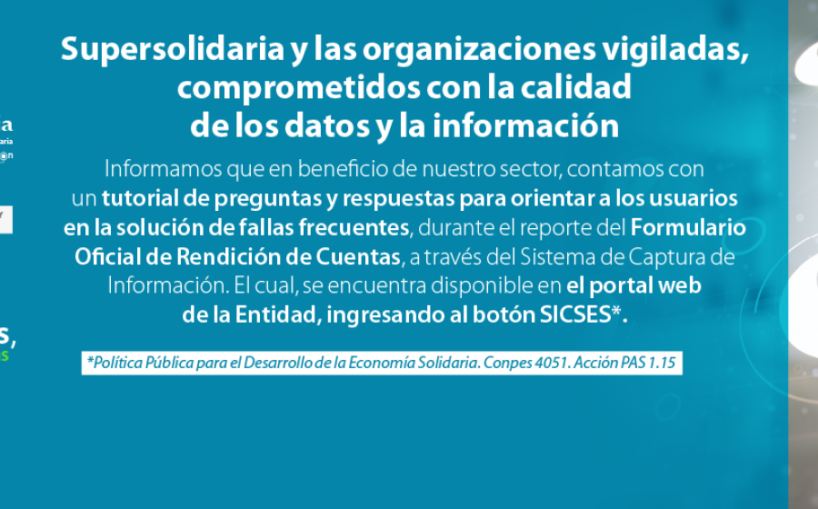 Supersolidaria y las organizaciones vigiladas, comprometidos con la calidad de los datos y la información