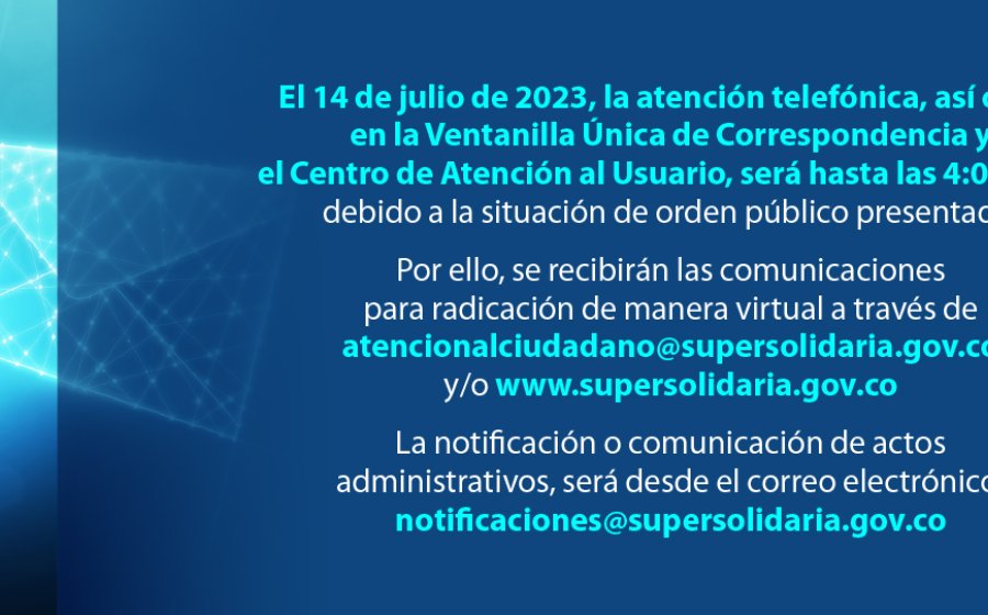 Atención organizaciones solidarias vigiladas, asociados y ciudadanía