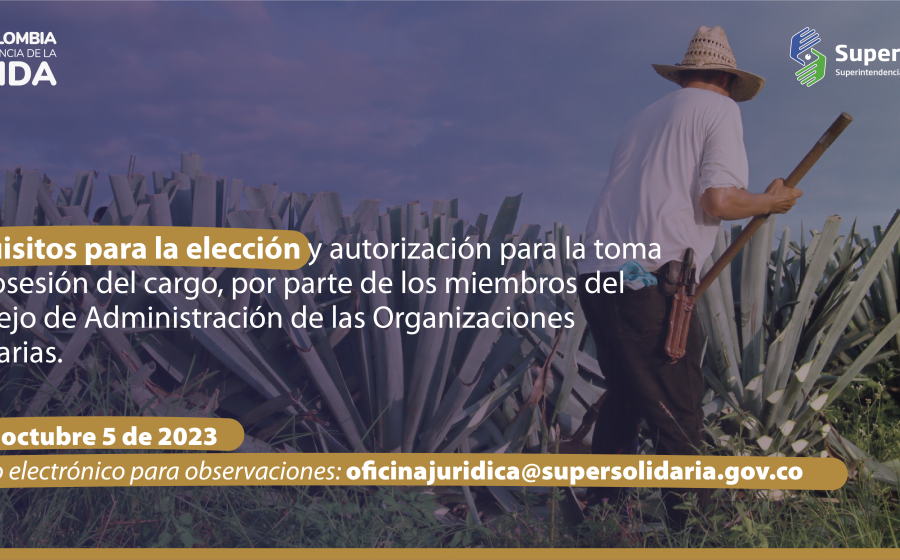Se recibirán observaciones al proyecto de Circular Externa, hasta el 5 de octubre