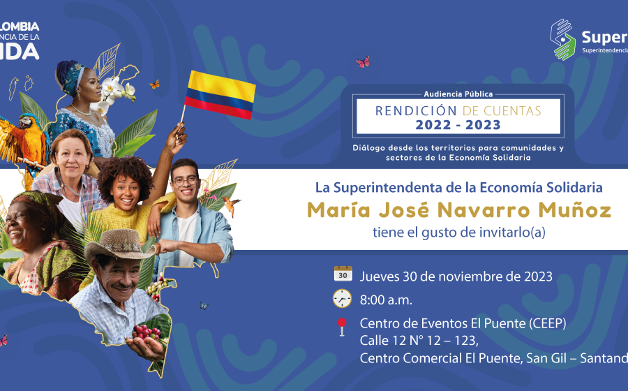 Les invitamos a nuestra Audiencia Pública de Rendición de Cuentas que se realizará en San Gil