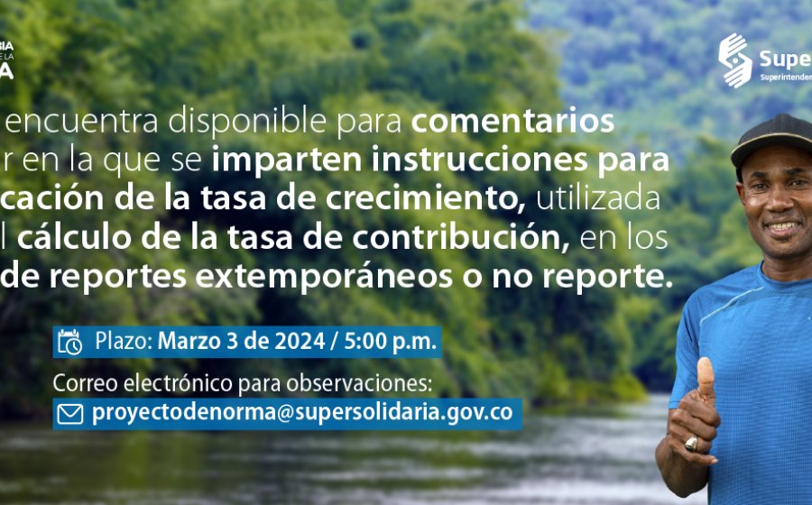 Disponible para comentarios proyecto circular sobre publicación tasa de crecimiento