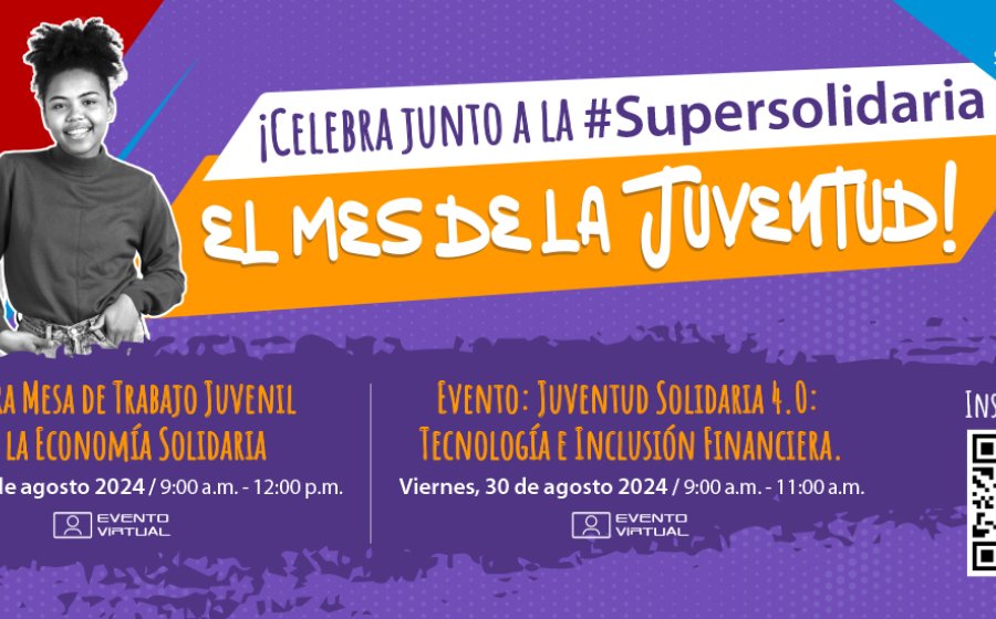 Banner web con la convocatoria del mes de la juventud.