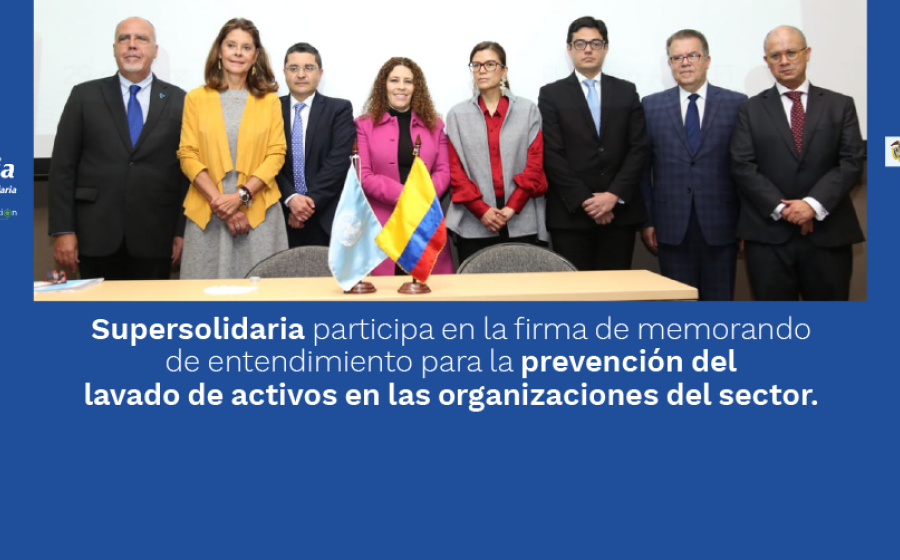 Supersolidaria firma memorando de entendimiento para prevención del LA/FT