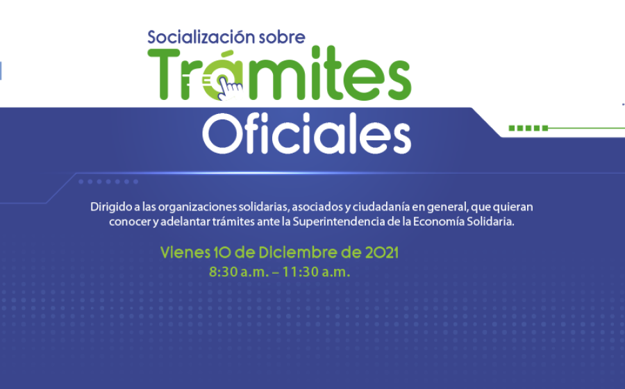 Socialización sobre trámites el próximo viernes 10 de diciembre