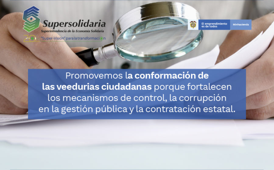 En Supersolidaria promovemos la conformación de las veedurías ciudadanas