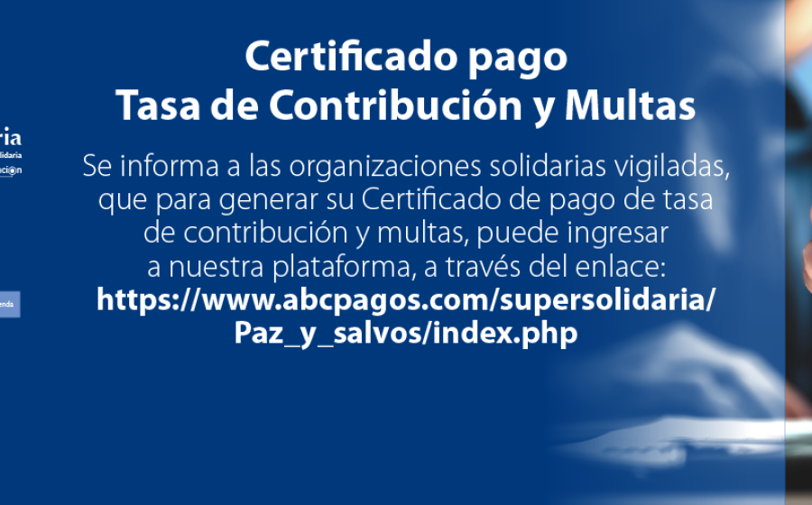 Certificado Pago Tasa de Contribución y Multas