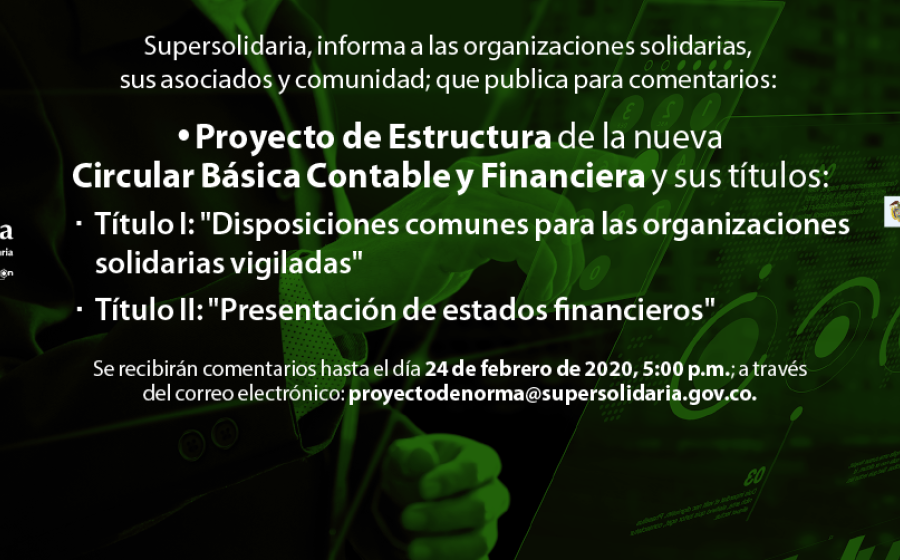 Estructura y dos primeros títulos, Circular Básica Contable y Financiera para comentar