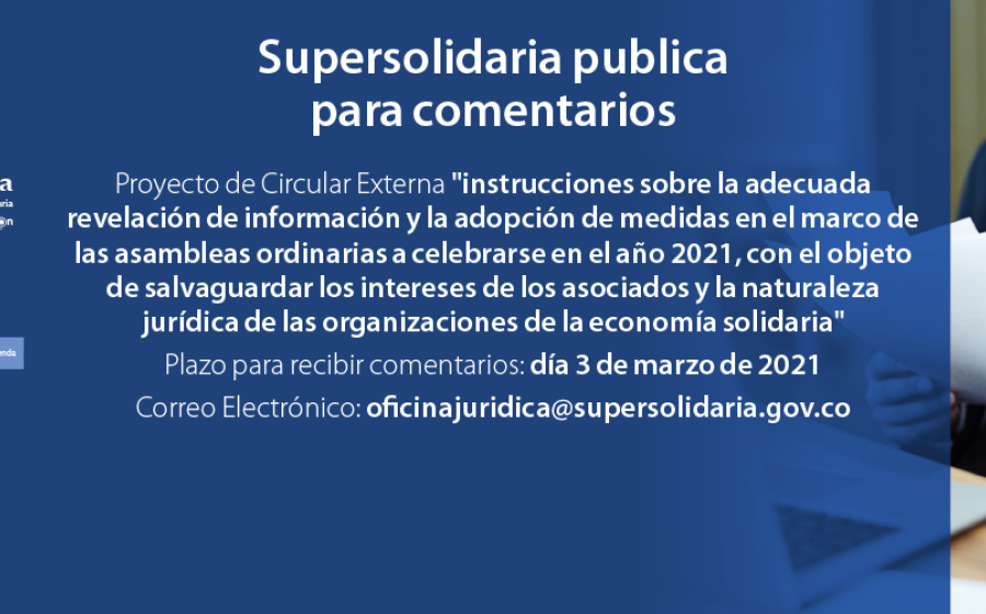 Proyecto Instrucciones adecuada revelación de información y adopción de medidas en el marco de las asambleas ordinarias 2021