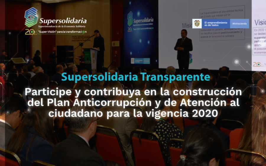 Supersolidaria publica para comentarios Plan Anticorrupción 2020