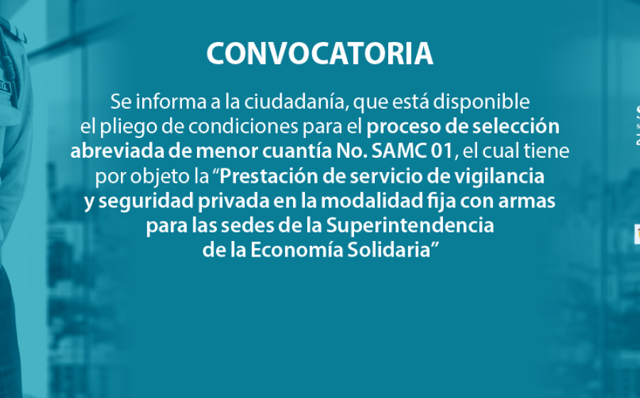 CONVOCATORIA PÚBLICA SELECCIÓN ABREVIADA DE MENOR CUANTÍA