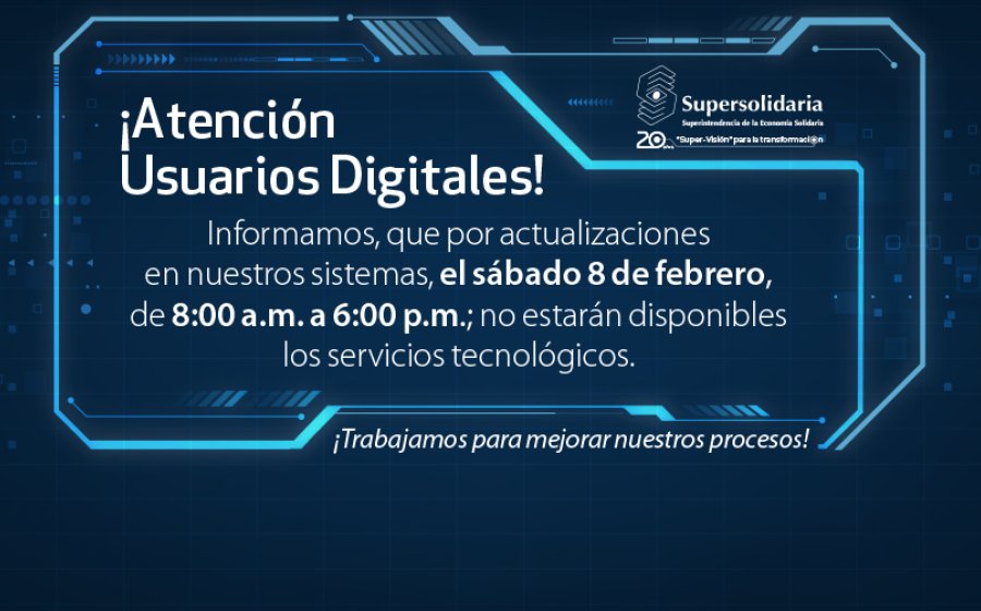 Ventana de mantenimiento, febrero 8 de 2020