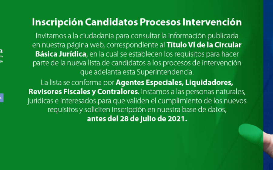 Invitación Inscripción de Candidatos a Procesos de Intervención