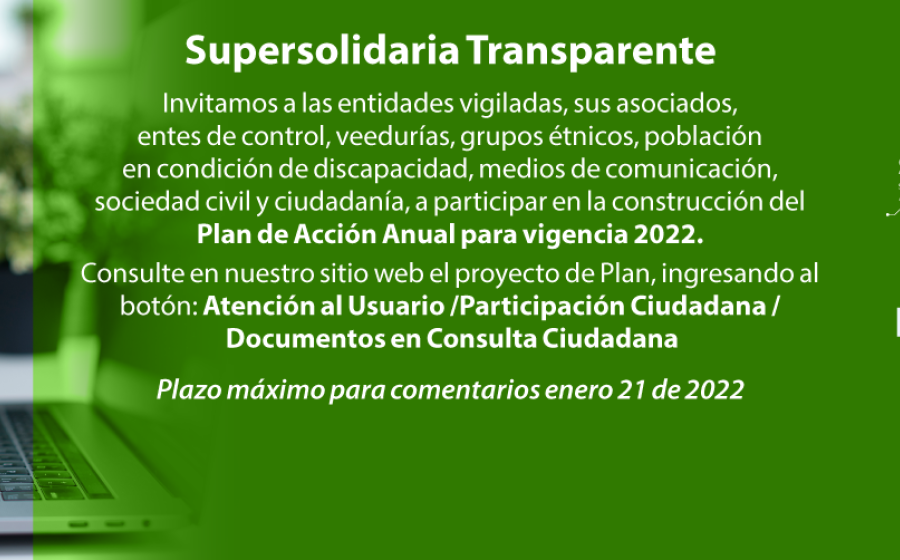 Para comentarios propuesta Plan de Acción Anual vigencia 2022