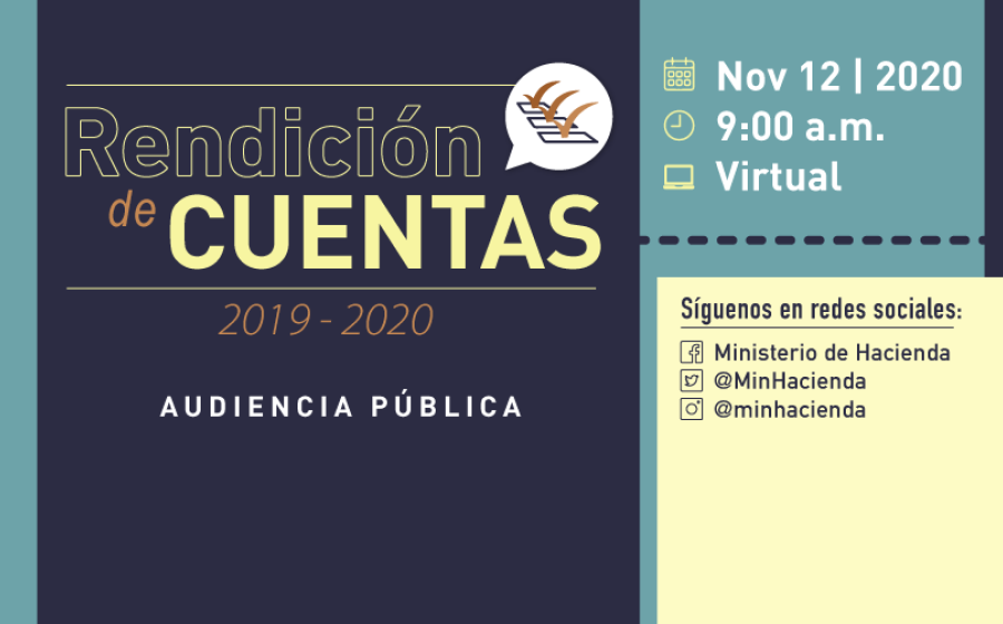 Siga la Rendición de Cuentas del Ministerio de Hacienda a partir de las 9:00 a.m.