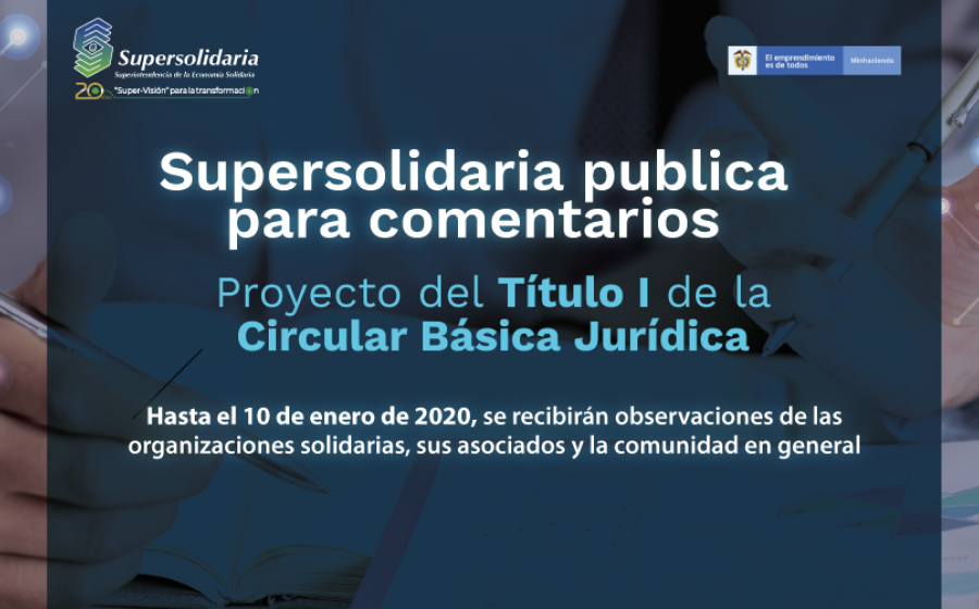 Proyecto del Título Primero de la Circular Básica Jurídica para Comentarios