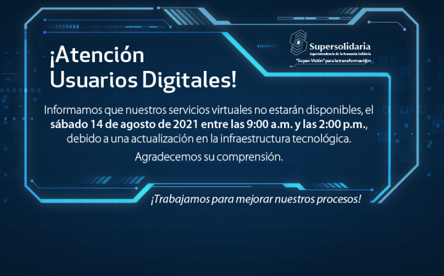 14 de agosto, ventana mantenimiento infraestructura tecnológica