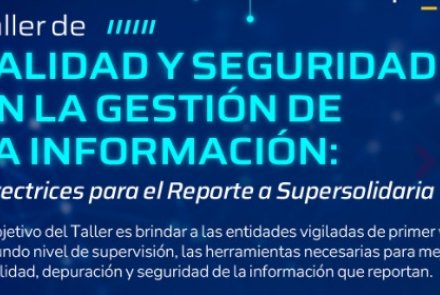 Portada del taller de calidad y seguridad de la gestión de la información