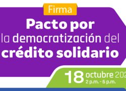 Banner del evento del pacto de la democratización del crédito