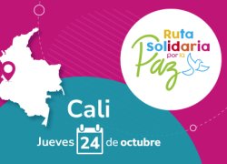 Banner de la Ruta Solidaria por la Paz - Cali