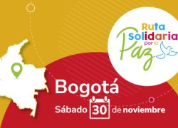 Banner Ruta Solidaria por la Paz en Bogotá